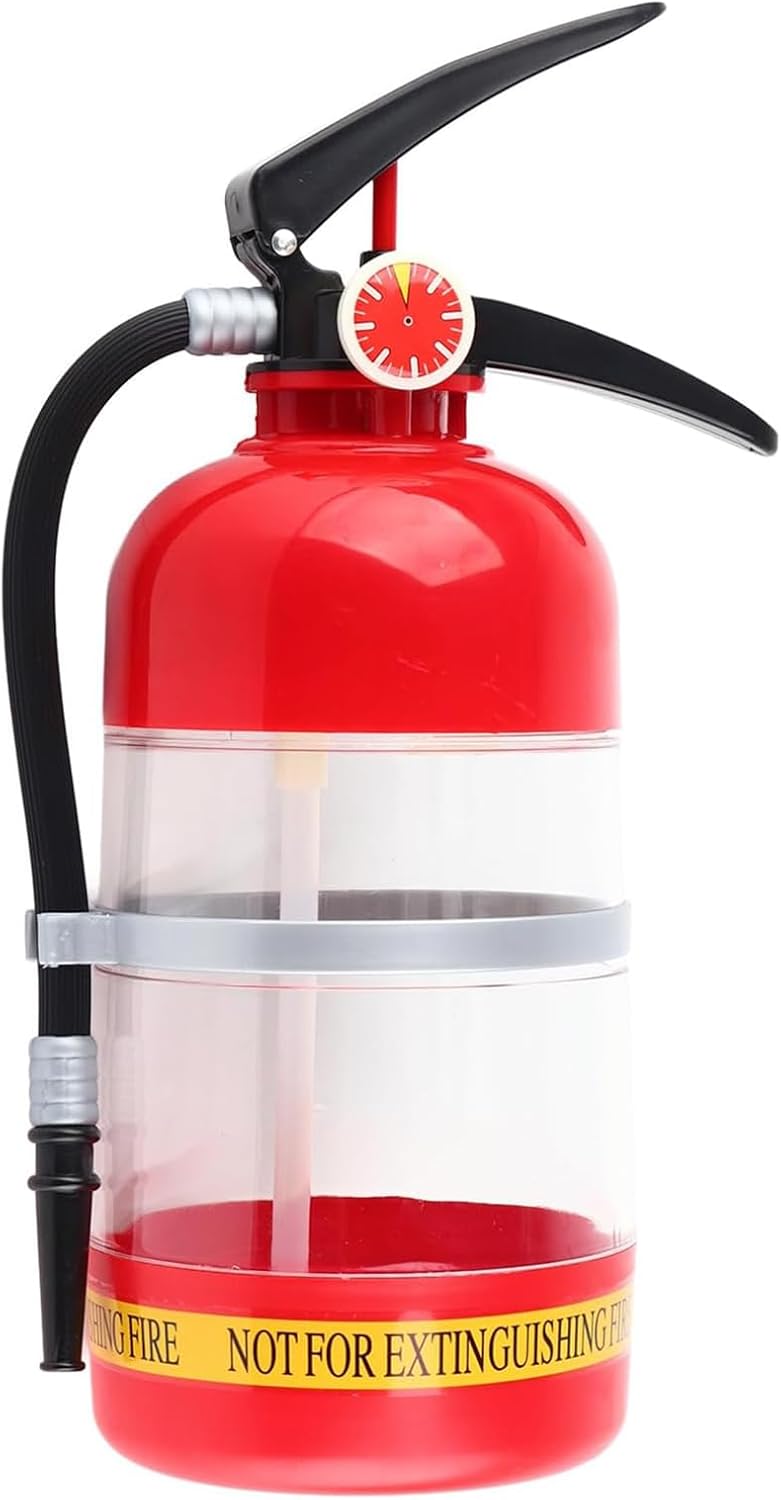Pursua Liquor Dispenser Funny Extinguisher Shape Liquor Dispenser 2L/70oz Pump Drink Dispensers for Wine, Spirits, Beer and Drinks - Image 1